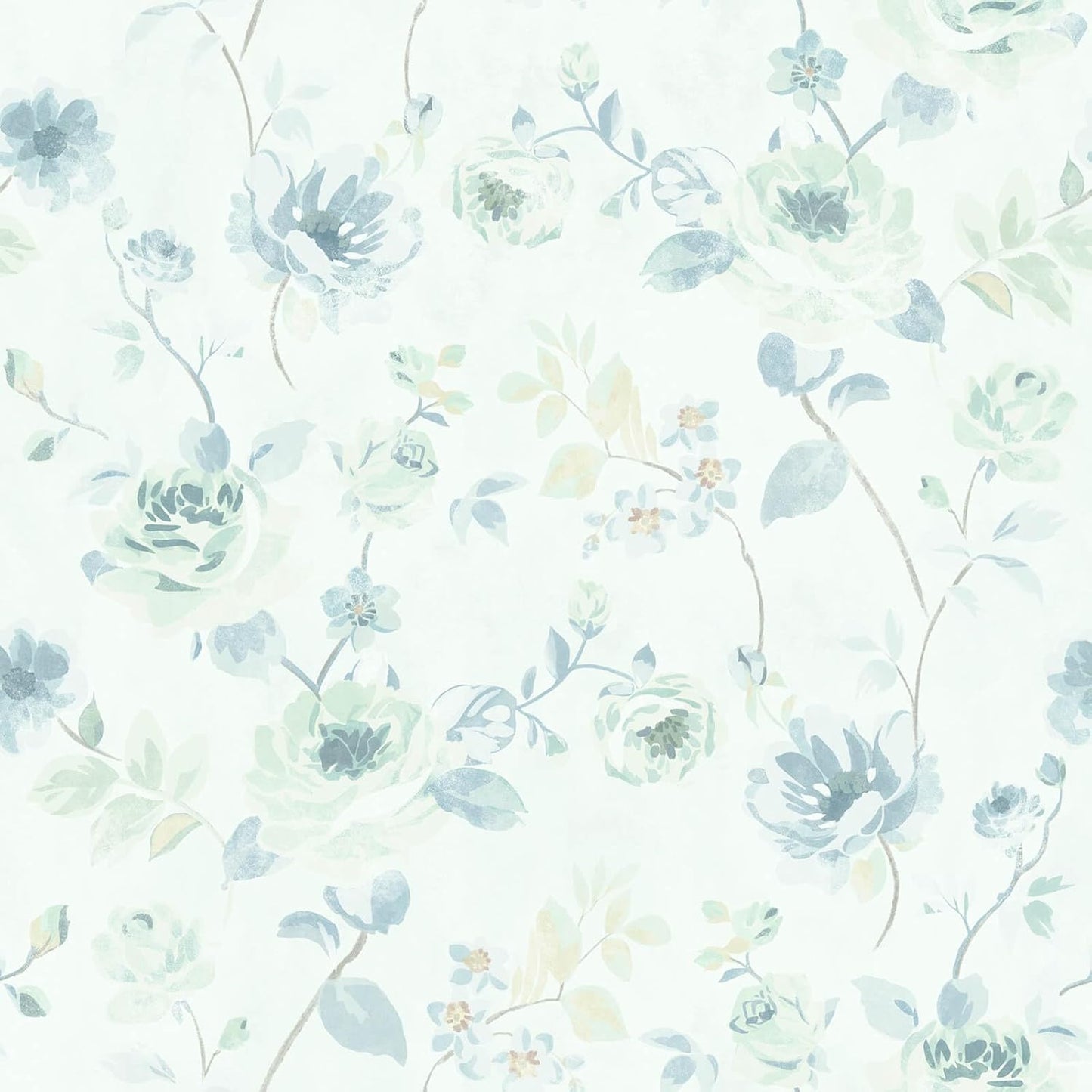 Heroad Light Blue and Green Wallpaper for Elegant Home Decor