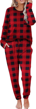 Ekouaer Pajamas Women's Long Sleeve PJ Set - Soft (Style F45C)