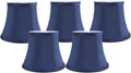 Elegant Blue Faux Silk Chandelier Lamp Shades for Candelabra Bulbs