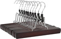 Wooden Pants Hangers - Cherry Finish Pack of 60 - Sturdy Closet