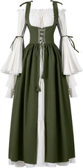 Renaissance Corset Dress Plus Size Medieval Chemise - Festive Cosplay