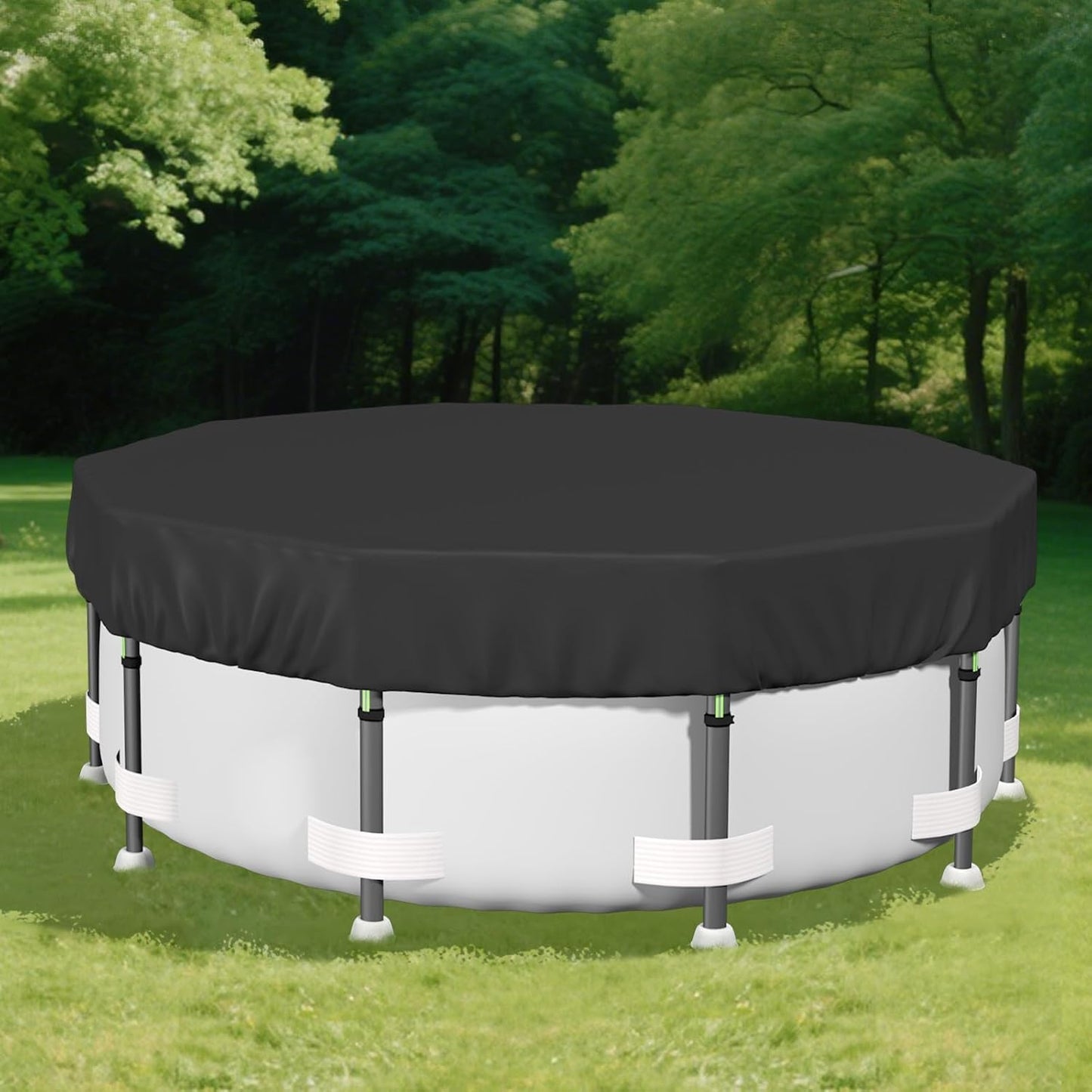 12FT Round Pool Covers for Above Ground Pools - Durable & Easy Fit
