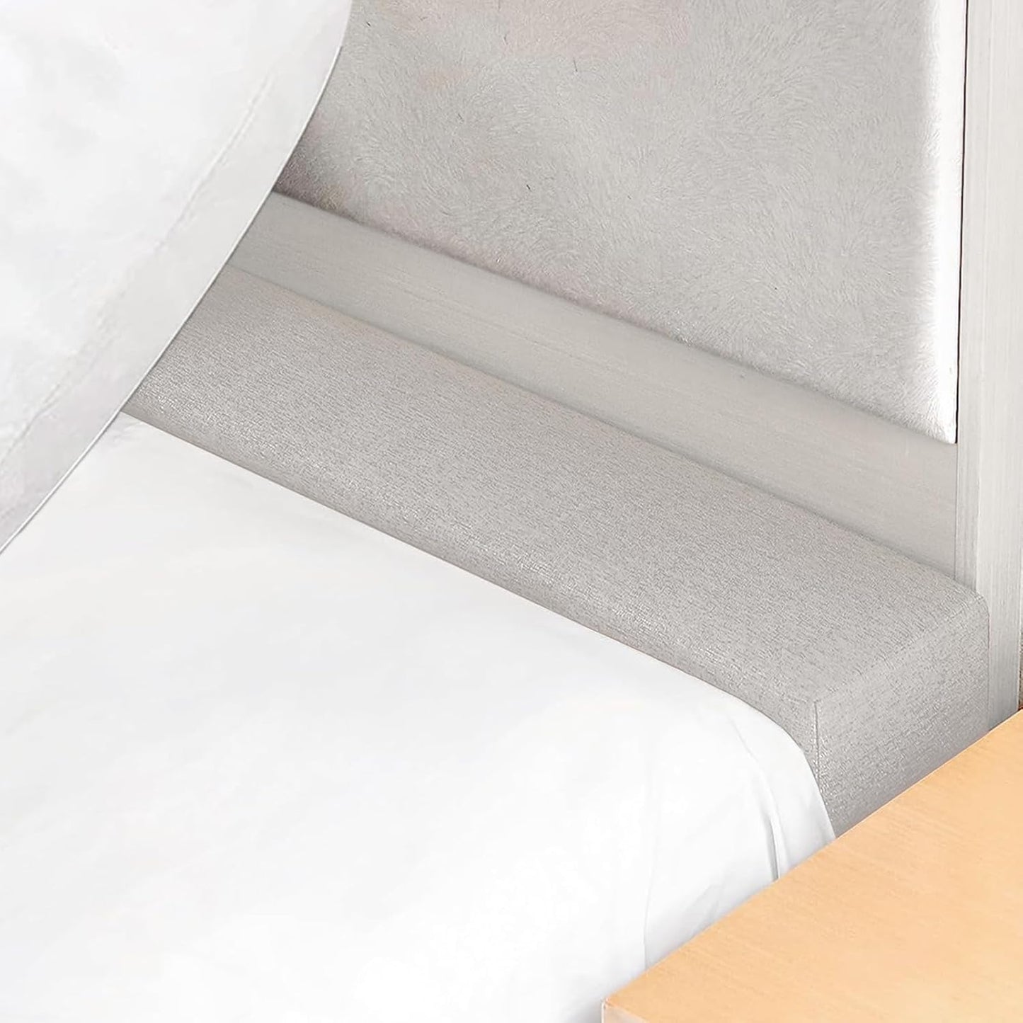 Mattress Extender Bed Gap Filler for King Size Beds - Light Grey