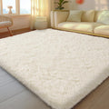 5x7 Rugs for Living Room - Fluffy Cream White Area Rug