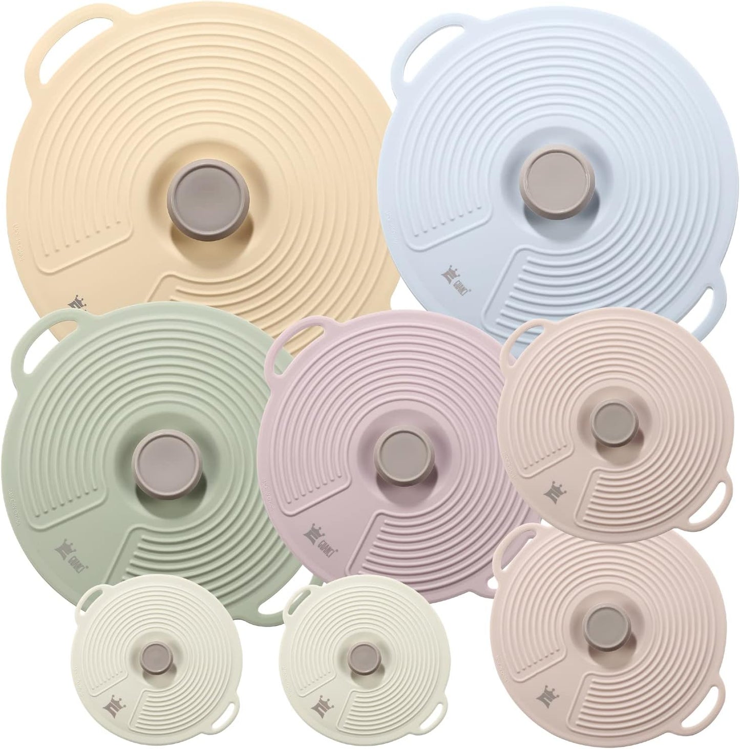 GUANCI 8 Pack Silicone Lids: Heat Resistant & Versatile