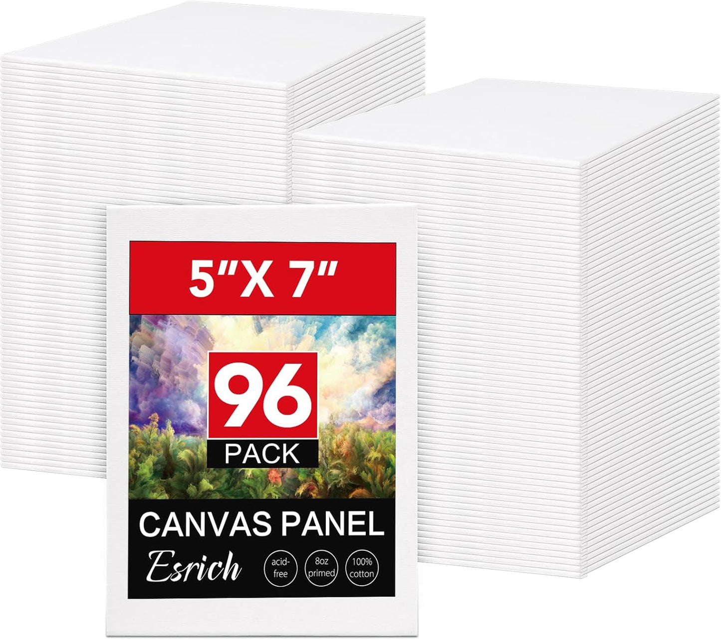 ESRICH Small Canvases for Painting 5x7IN - 96 Pack Mini Canvases