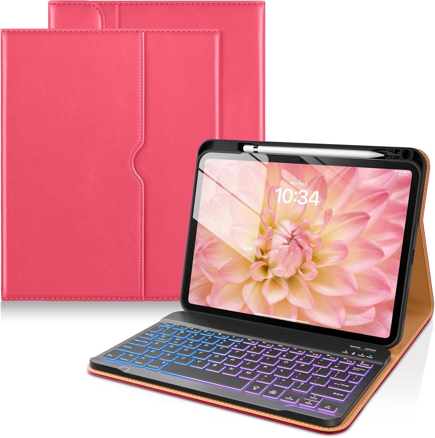 DTTO iPad 11th & 10th Gen Case with Backlit Keyboard & Holder