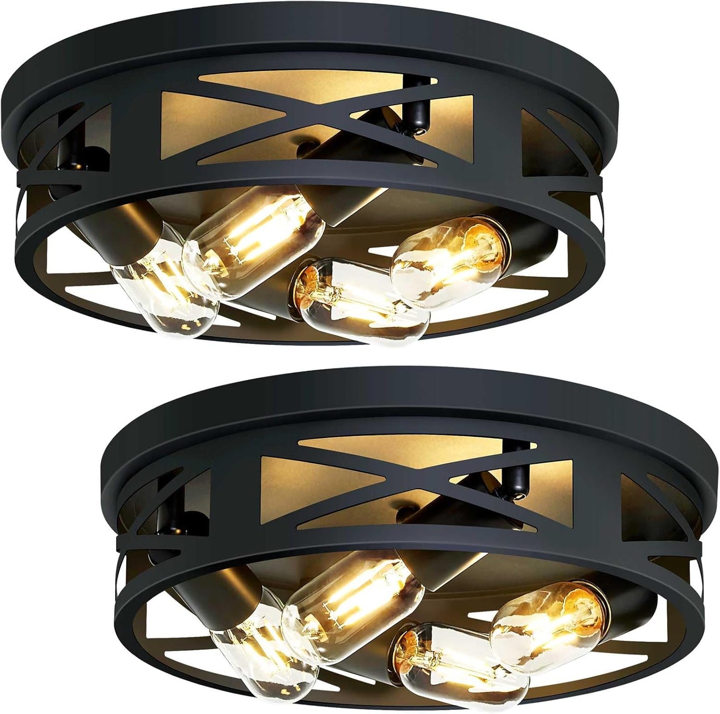 ZHU YAN Flush Mount 4-Light Ceiling Light Fixture for Home Use