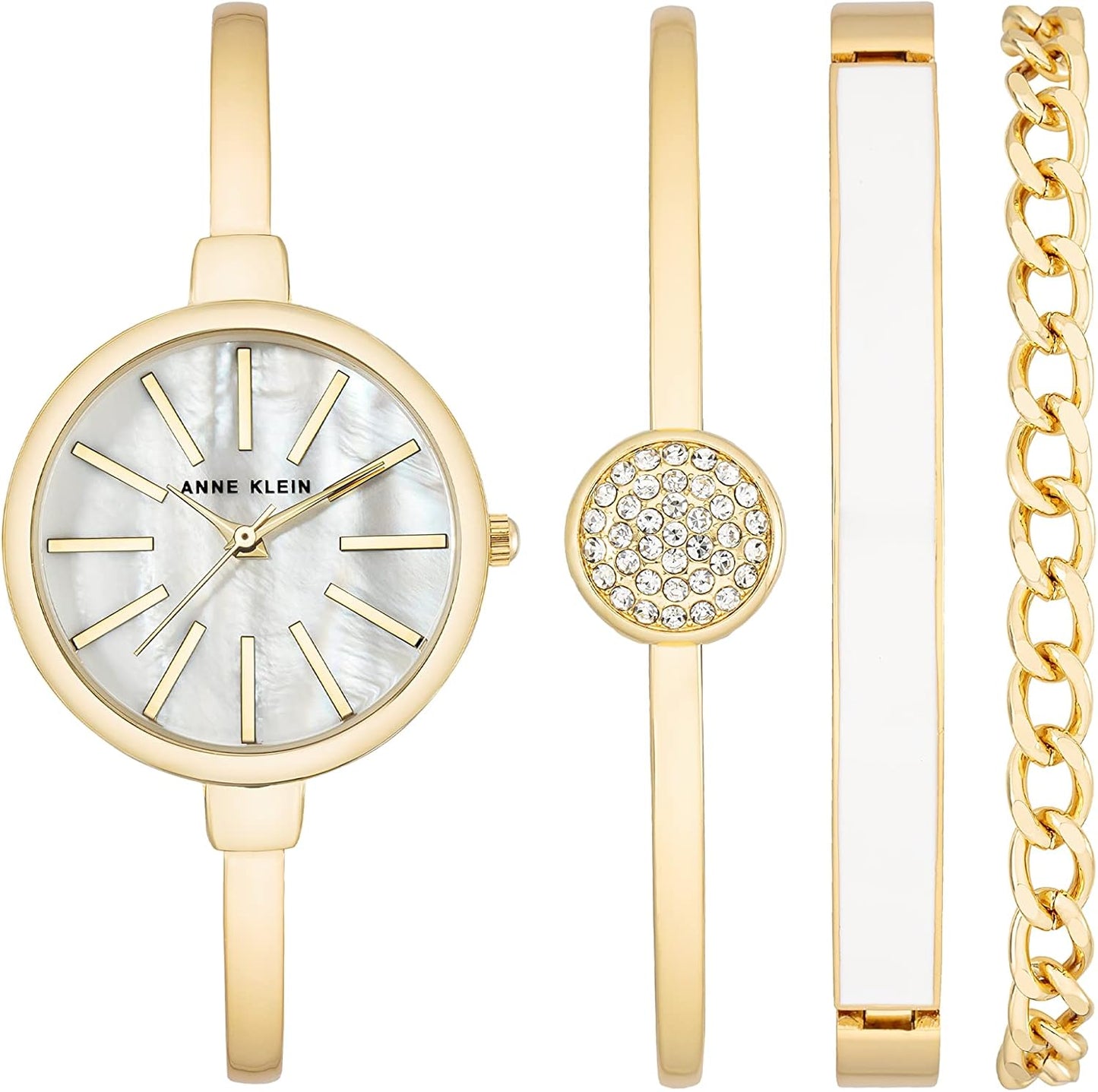 Anne Klein Women's Bangle Watch and Bracelet Set for Elegance