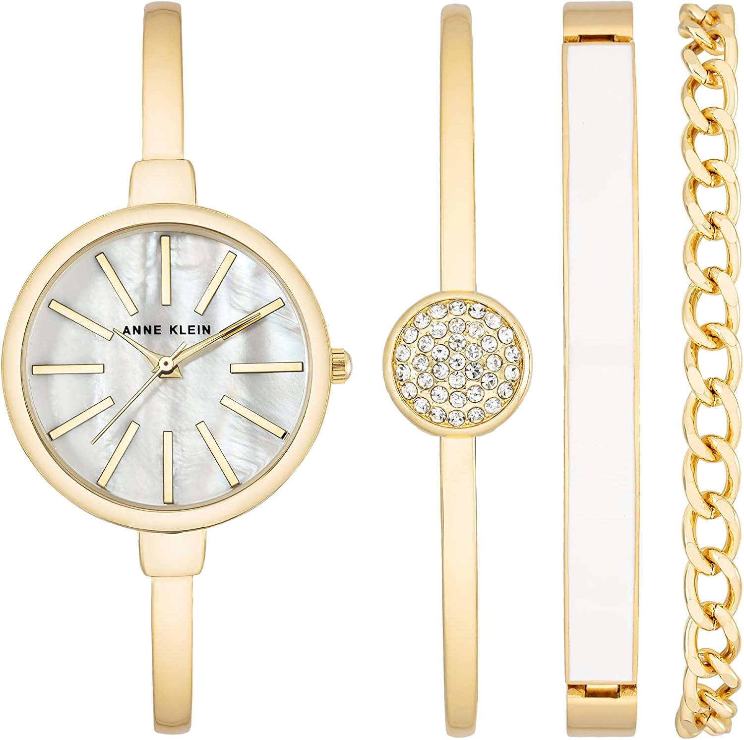 Anne Klein Women's Bangle Watch and Bracelet Set for Elegance