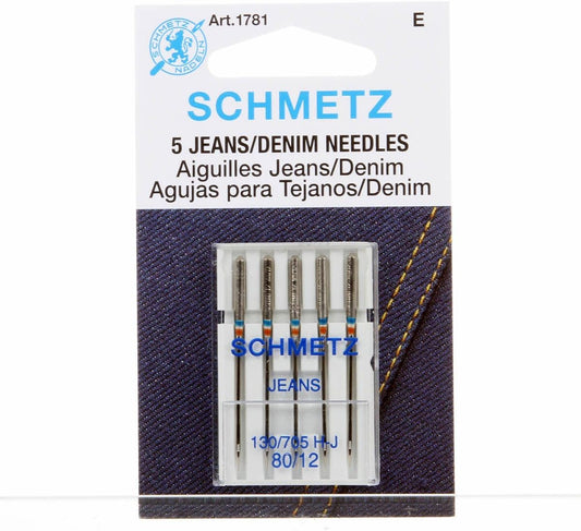 Schmetz Denim Sewing Needles 5-Pack for Stronger Stitches