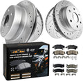 WEIZE Truck Brake Rotors Pads Kit for Chevy Silverado 1500