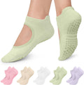 Pilates Socks with Grips for Women - 5 Pairs Non Slip Yoga Socks