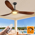 60 in Outdoor Ceiling Fan with Lights and Remote - Quiet High CFM