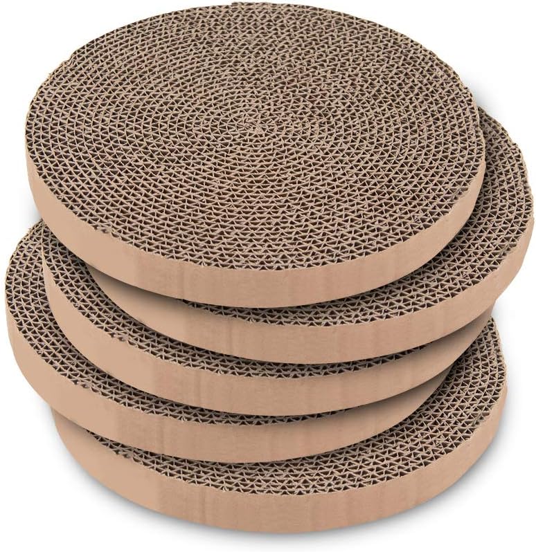 5 Pack Spin Cat Scratcher Pads - Reduce Stress