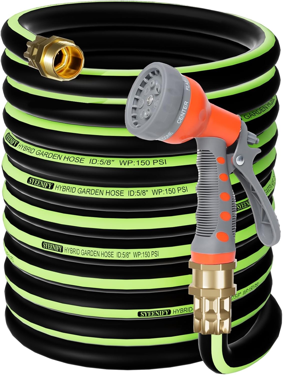 SYEENIFY Kink Free Garden Hose 100ft for Heavy Duty Use