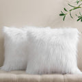 Faux Fur Throw Pillow Covers 26 x 26 in Pack of 2 - Soft, Luxury Look