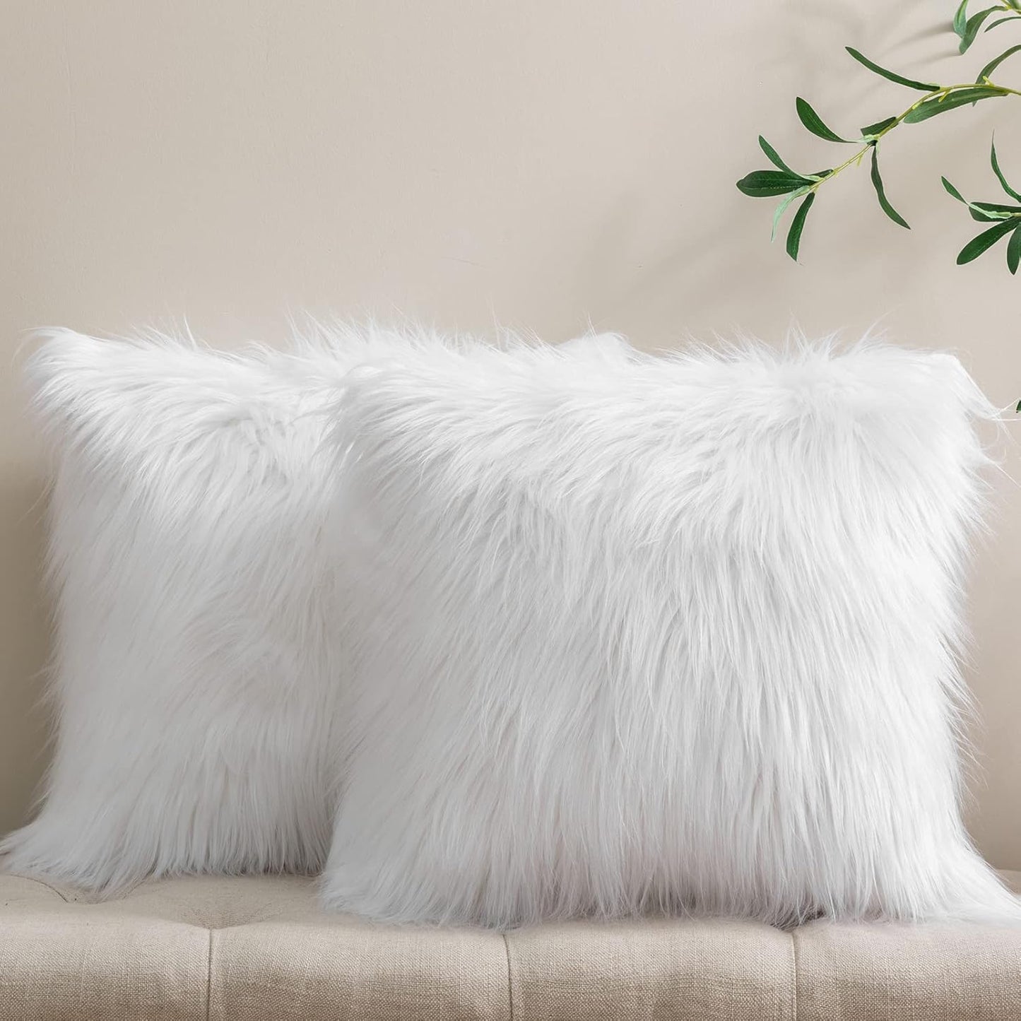 Faux Fur Decorative Pillow Covers - Luxury Soft Cushion Cases