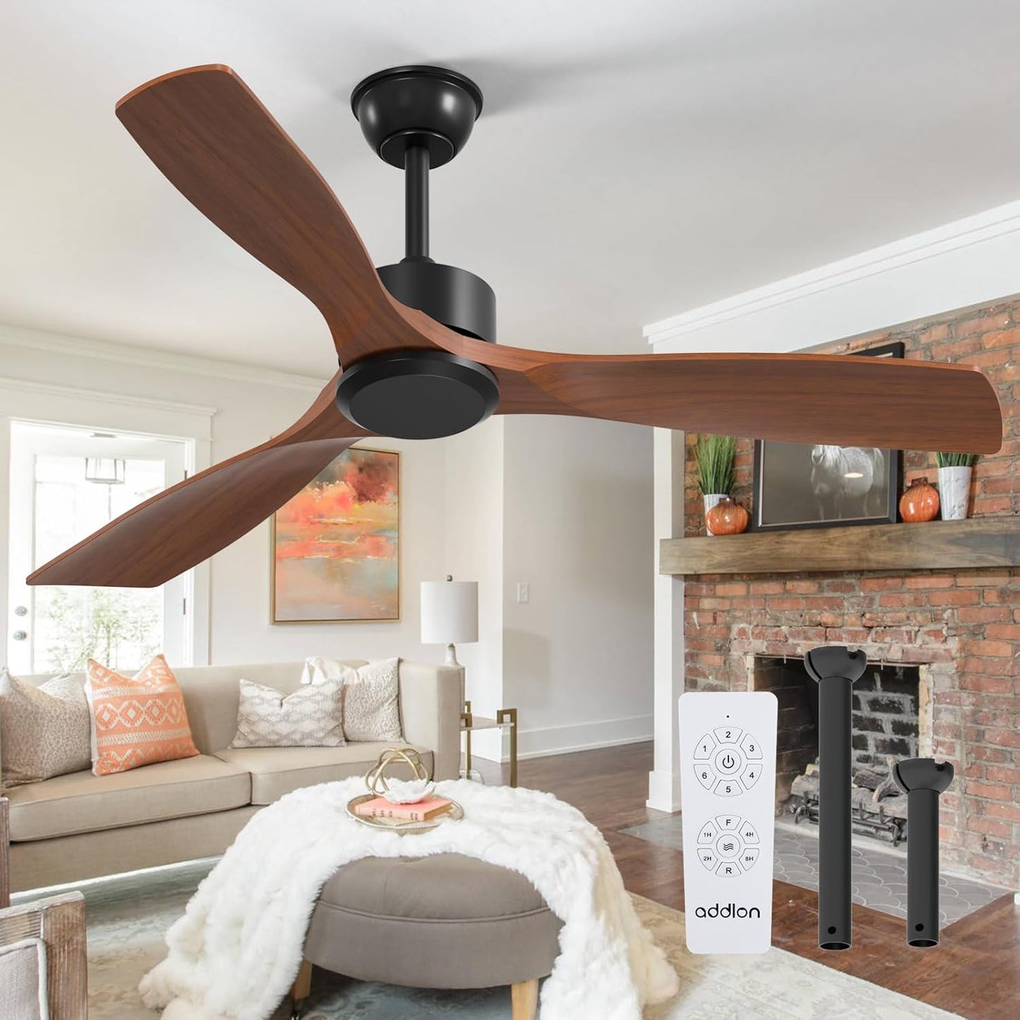 addlon 52 inch Ceiling Fan with Remote Control for Comfort
