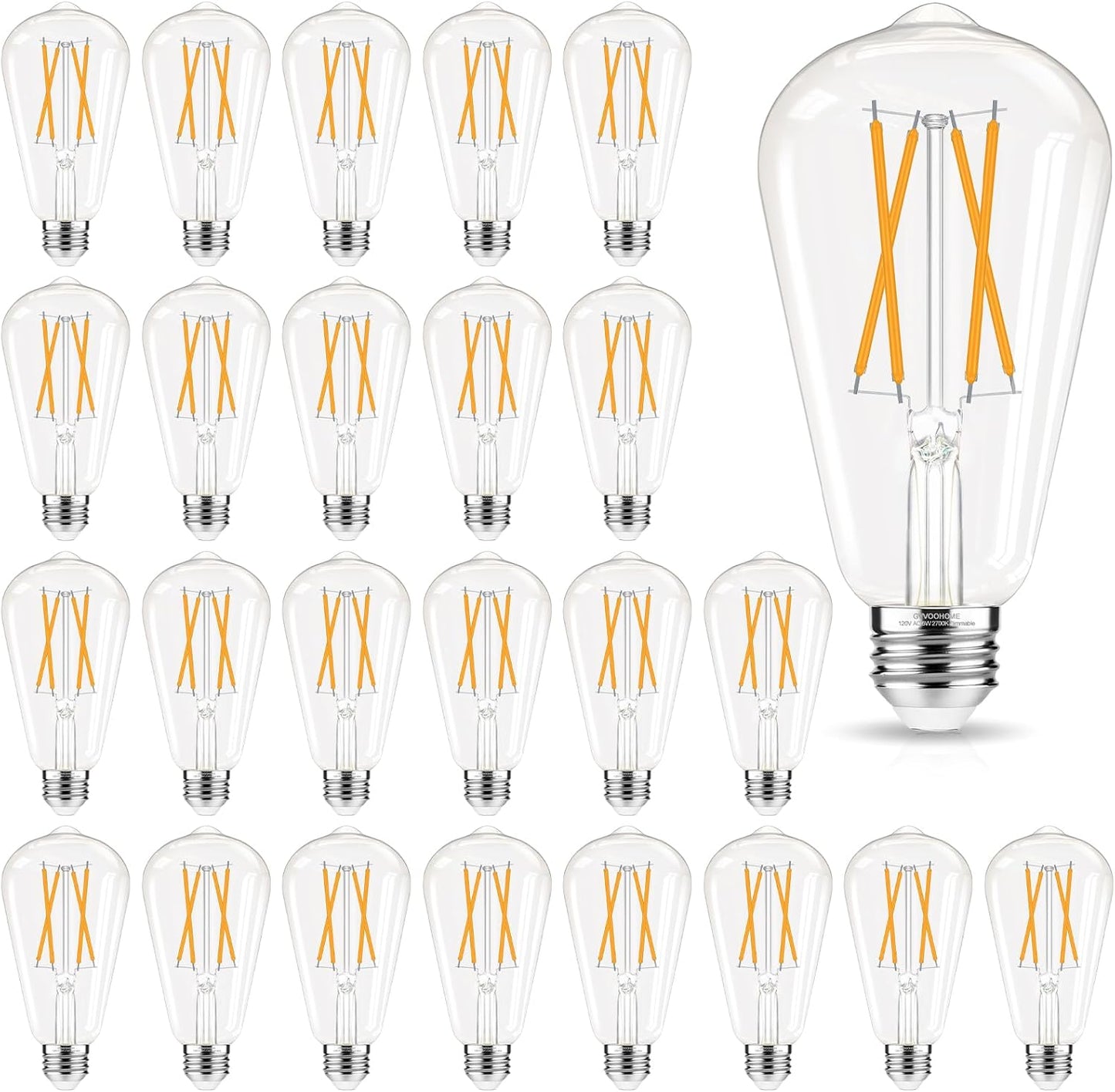 Edison Bulbs Dimmable E26 LED 60 Watt Equivalent Soft White