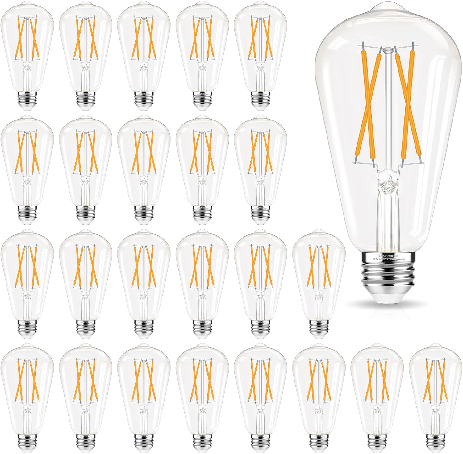 Edison Bulbs Dimmable E26 LED 60 Watt Equivalent Soft White