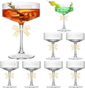 Elegant Vintage Coupe Glasses Set of 8 - Perfect for Parties!
