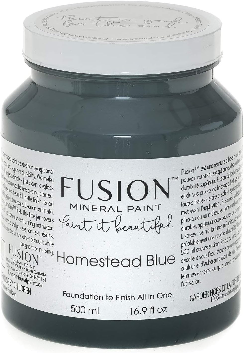 Fusion Mineral Paint Homestead Blue 500ml - Easy to Apply