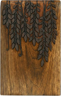 SOULURNS Falling Leaves Wooden Urn for Human Ashes - Hand Carved 200