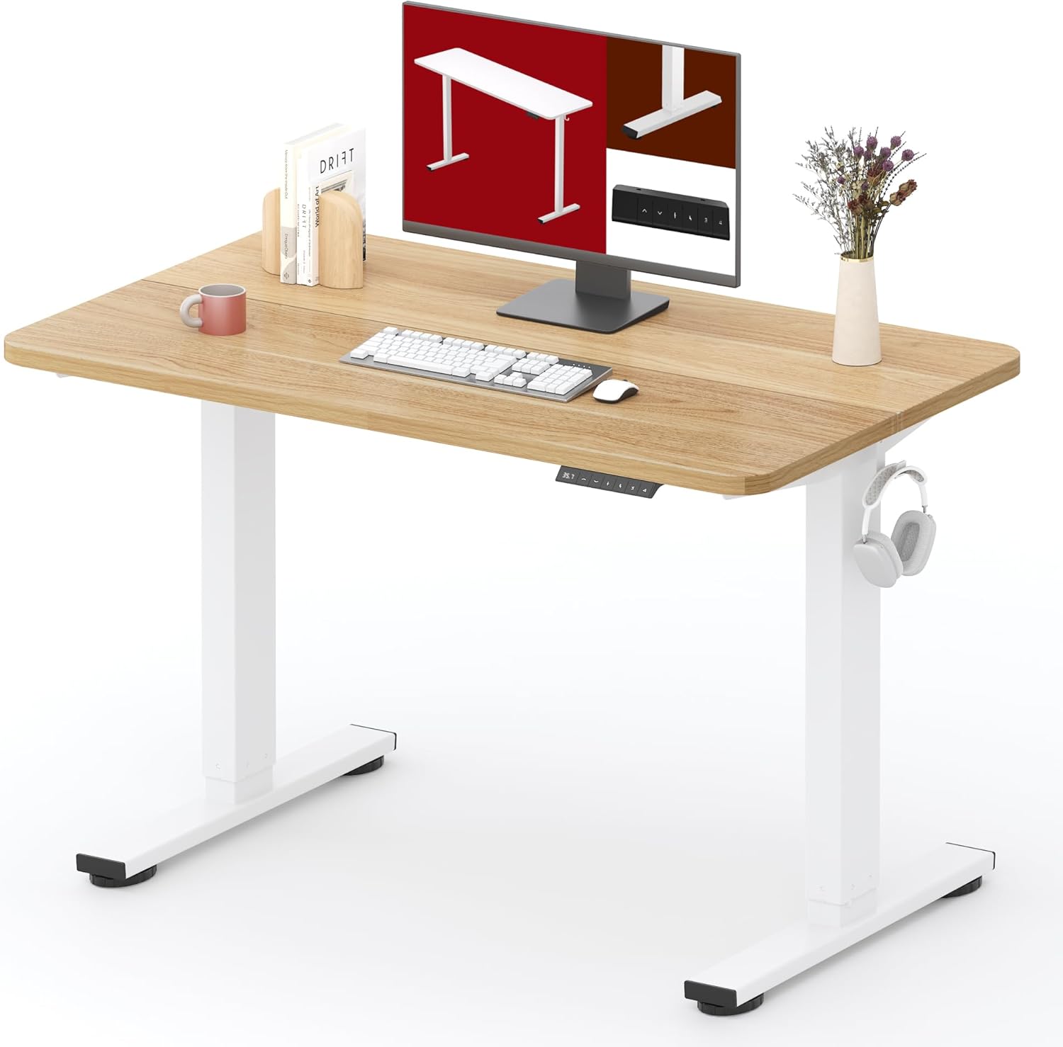 SANODESK Height Adjustable Electric Standing Desk for Home Office