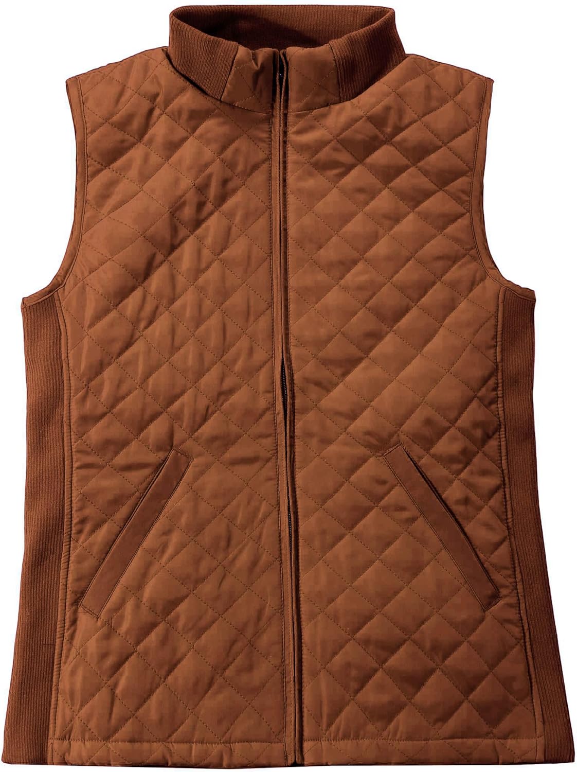 Bienzoe Women Quilted Casual Vest: Lightweight Packable Jacket
