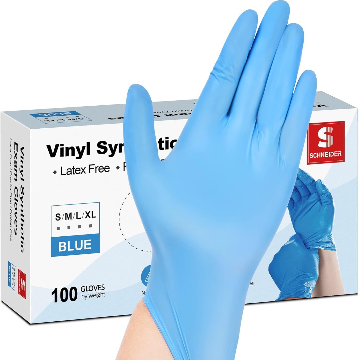 Schneider Latex-Free Vinyl Gloves - 4 Mil Protection