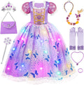 Meland Princess Dresses for Girls - Light Up Purple Costume