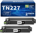 Compatible TN-227BK Toner Cartridge Replacement 2-Pack - High Yield
