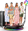360 Photo Booth Machine with Ring Light Stand - Free Custom Logo