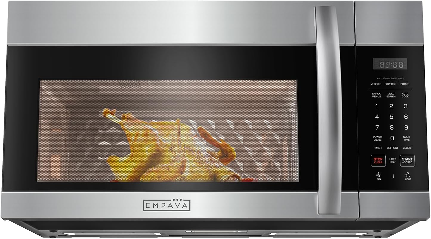 Empava 1000W Stainless Steel Microwave with Sensor Cooking