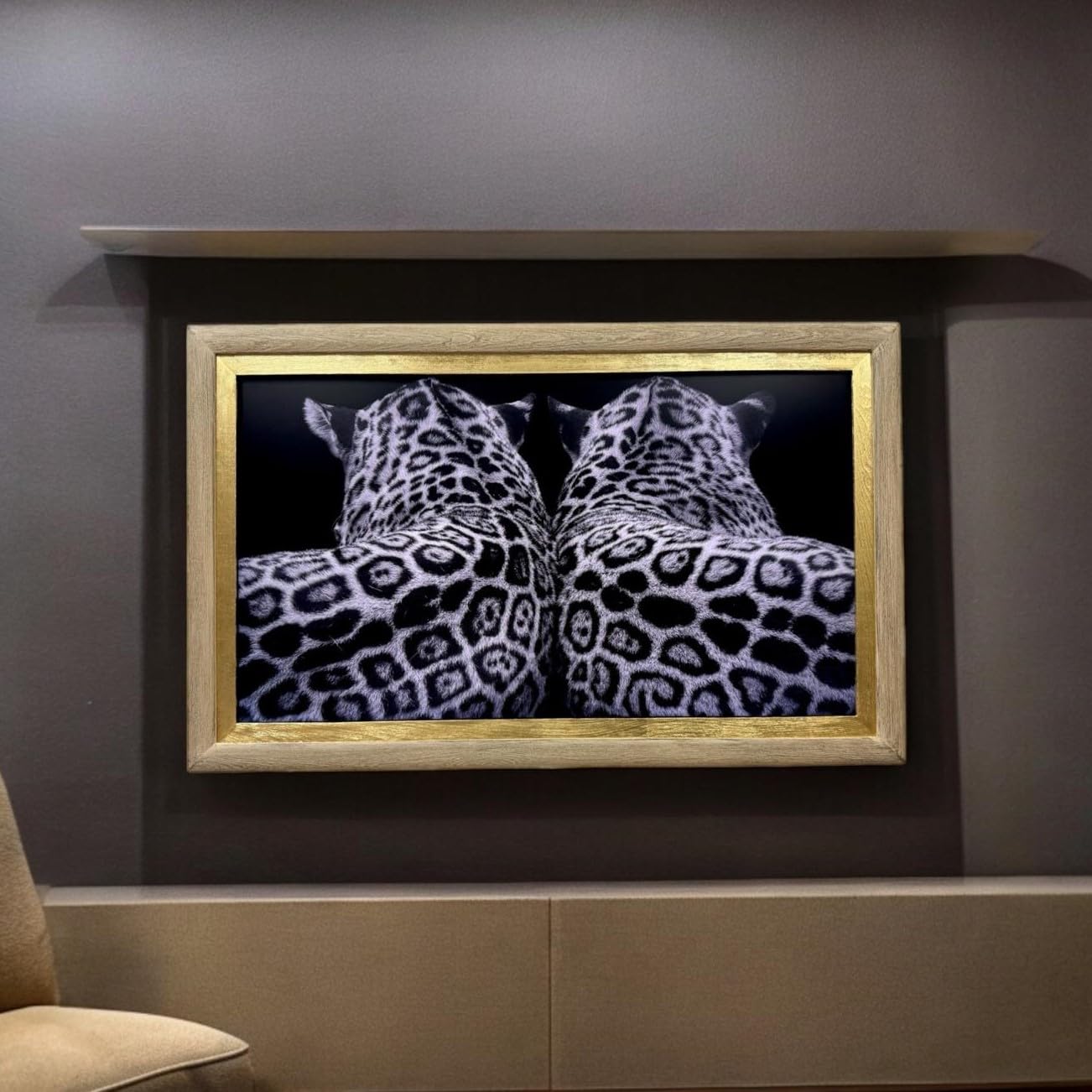 Handmade Rustic Cream TV Frame for Samsung The Frame 43 inch