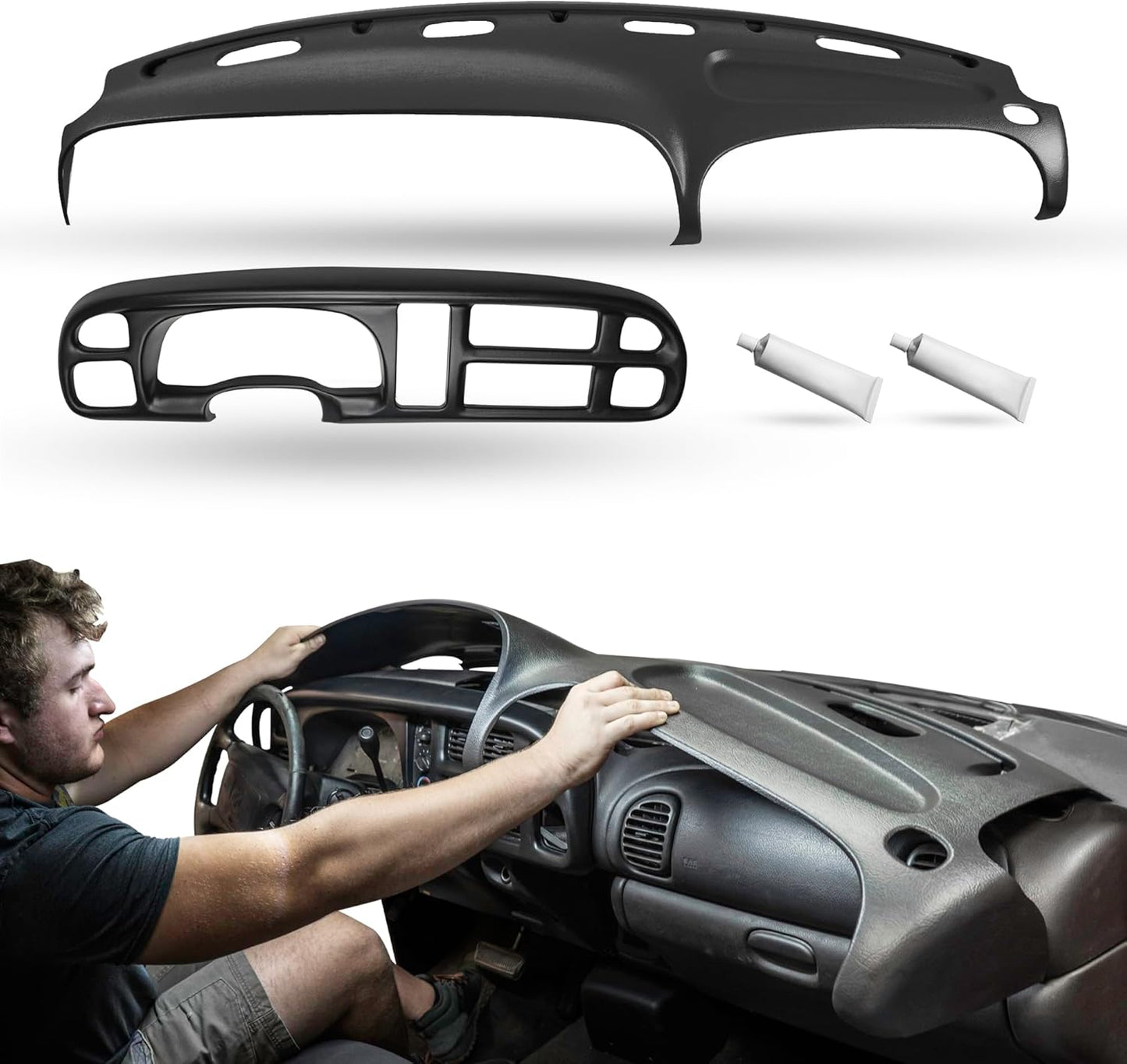 DASHSKIN Molded Dash Skin Cover for 99-01 Dodge Ram 1500