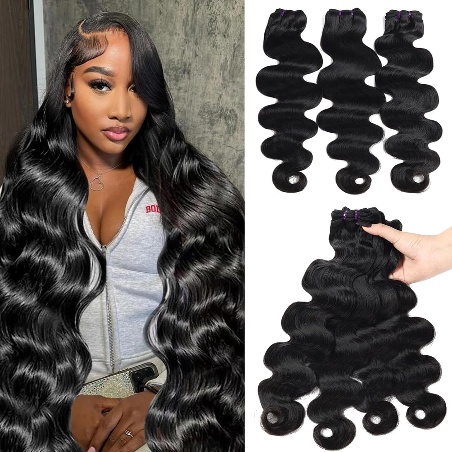 16A Body Wave Bundles Human Hair for Full and Thick Styles