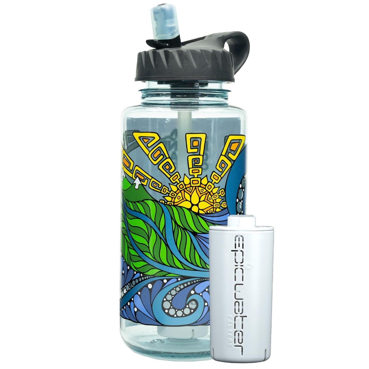 Epic Water Filters Nalgene OG Water Bottle with Dual Filter Power