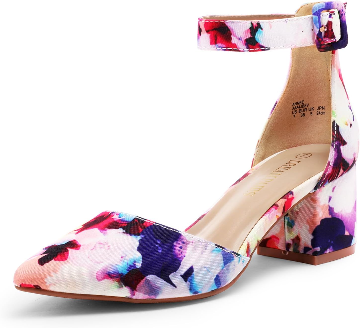 DREAM PAIRS ANNEE Pointed Toe Low Chunky Heels Pump Shoes Review