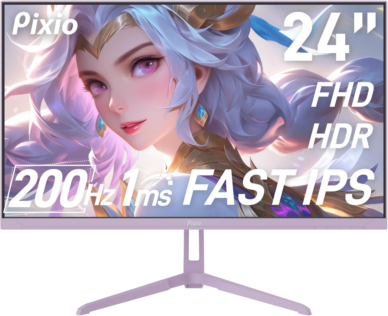 Pixio 24 Purple Gaming Monitor - 200Hz Refresh Rate