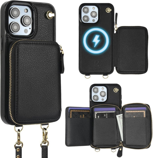 Bocasal MagSafe Crossbody Wallet Case for iPhone 14 Pro Max