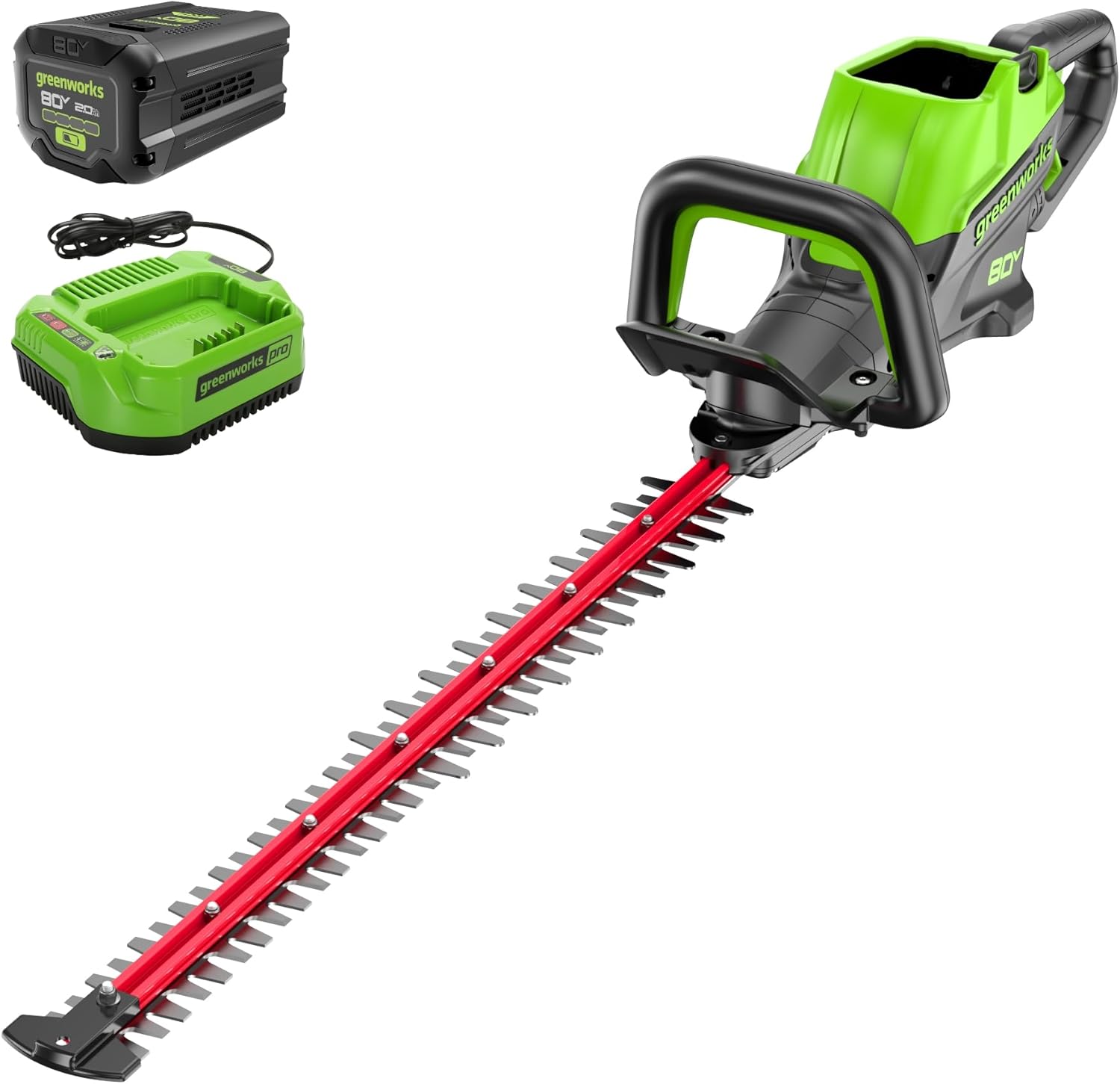 Greenworks 80V Cordless Hedge Trimmer for Efficient Yard Care