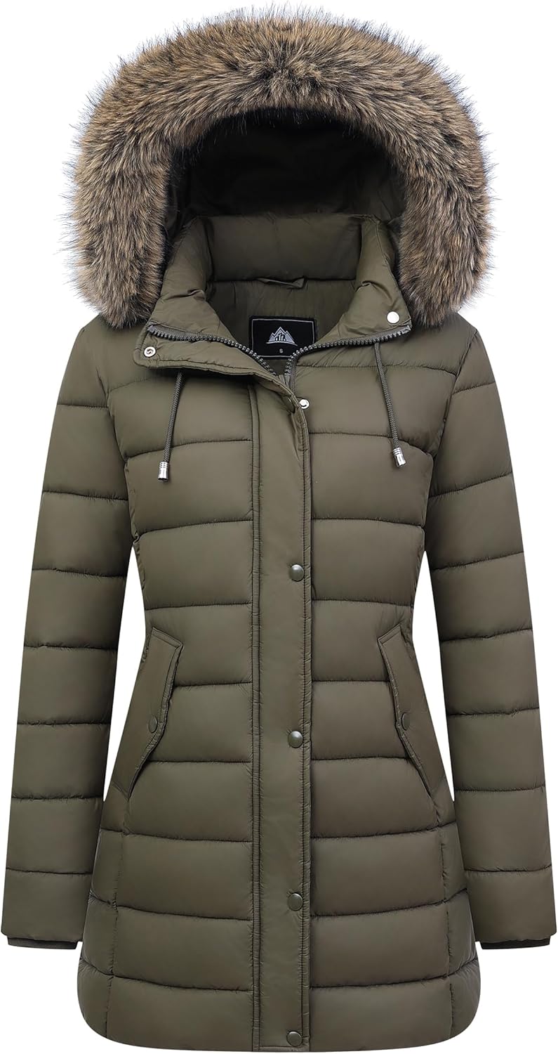 Women's Winter Thickened Down Jacket Long Puffer Coat Warm