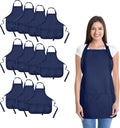 DALIX Apron Commercial Restaurant Home Bib Aprons 12 Pack - Durable