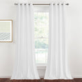 StangH Bleach White Velvet Drapes 108 in - Plush Light Dimming Panels