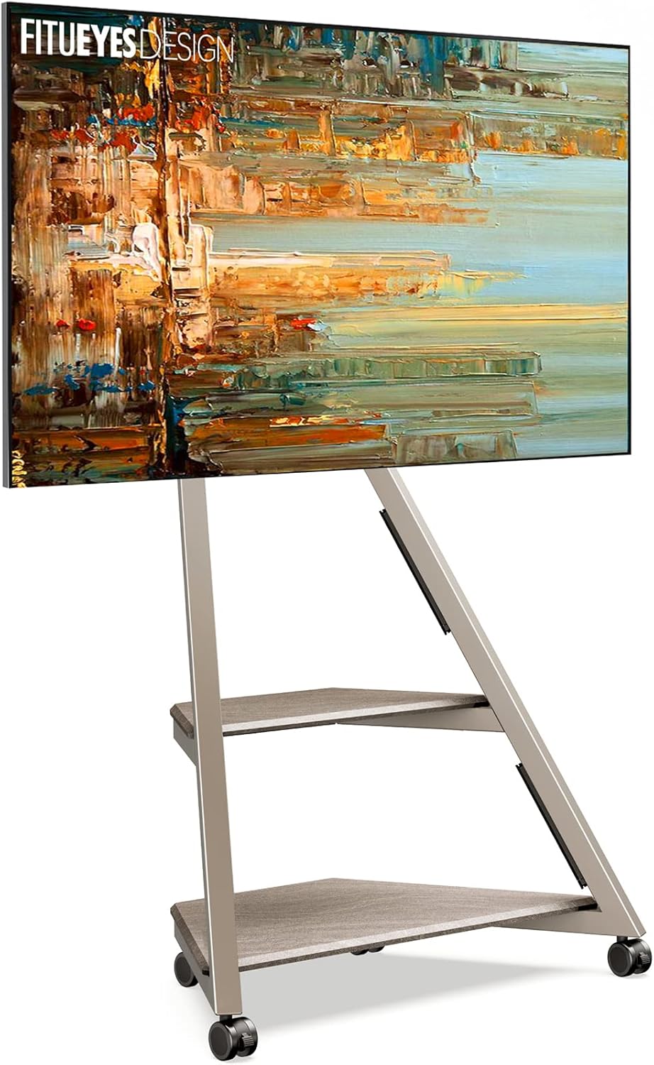 Space-Saving Rolling TV Stand for 32-65 TVs