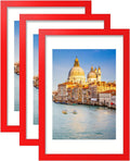 12x18 Picture Frame Set of 3 Red Solid Wood for Photos