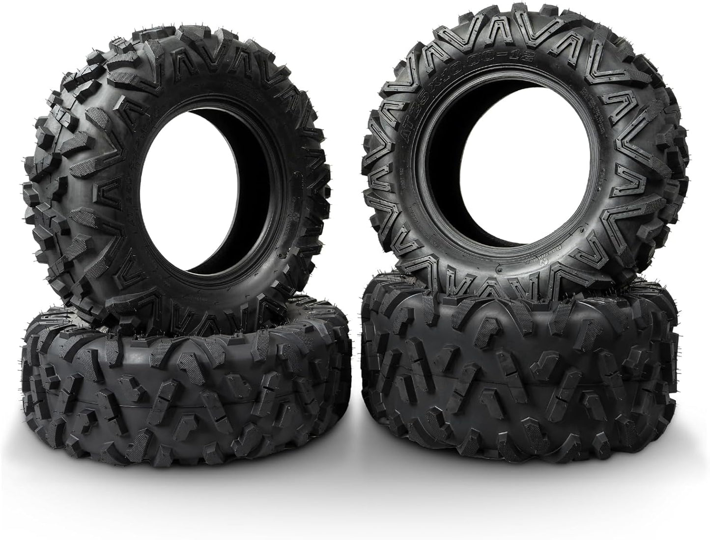 Set of 4 Sport ATV UTV All Terrain Tires for Trail Mud Sand