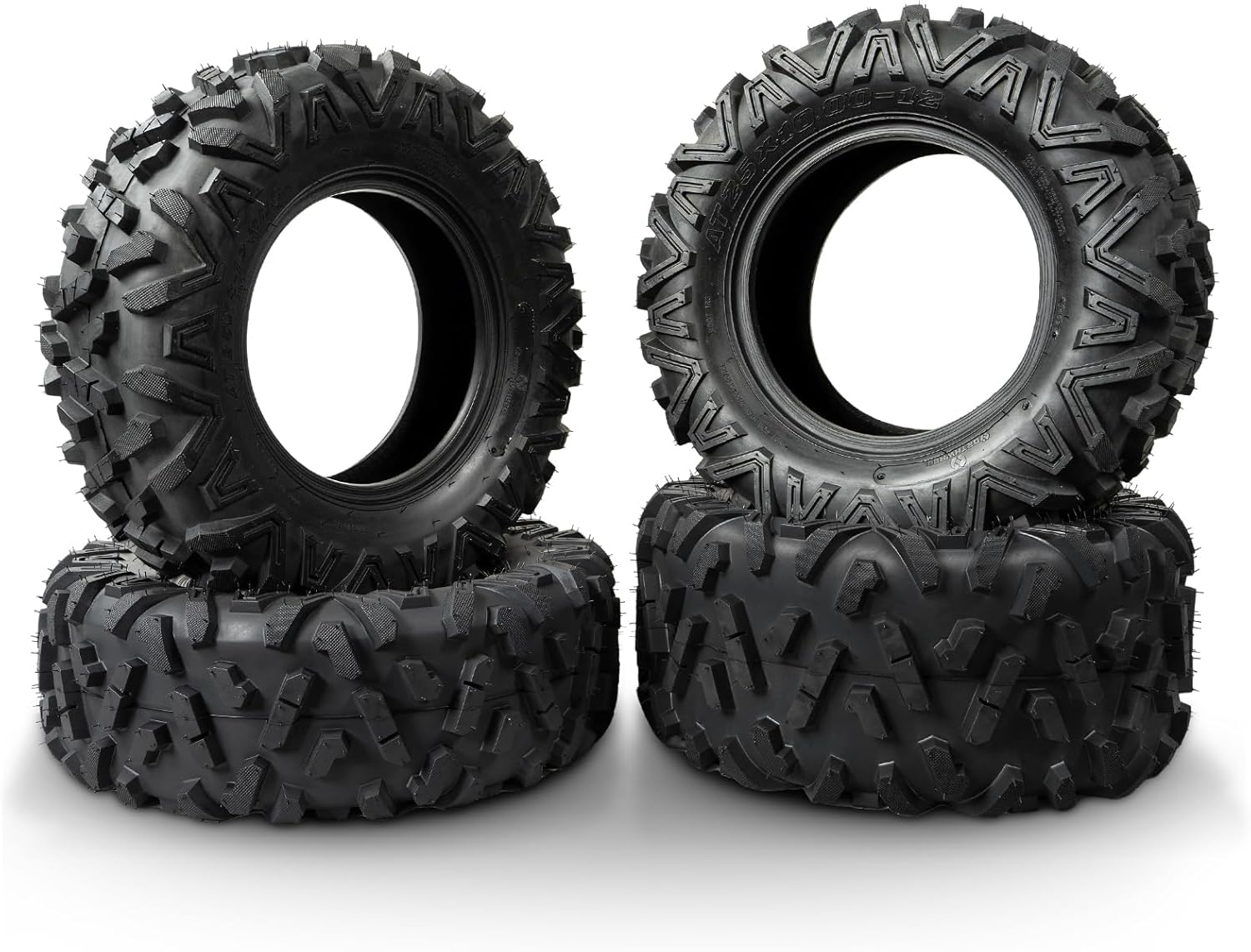 Set of 4 Sport ATV UTV All Terrain Tires for Trail Mud Sand